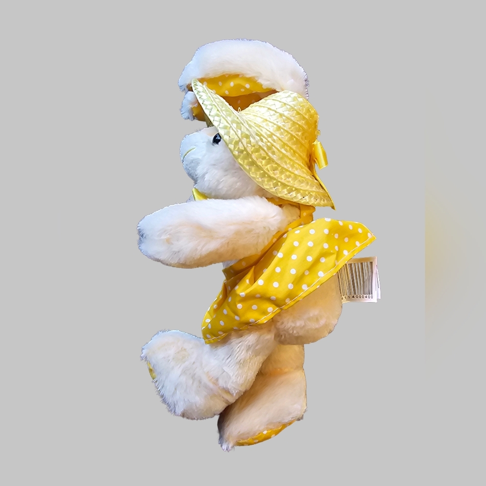 Adorable Yellow Polka Dot Bunny Plush Toy - Picture 13 of 16